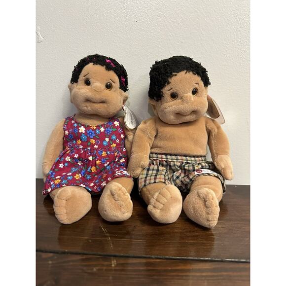 Ty Other - TY Beanie Kids “ Rascal” and "Cutie" Soft Girl Doll With Tags African American
